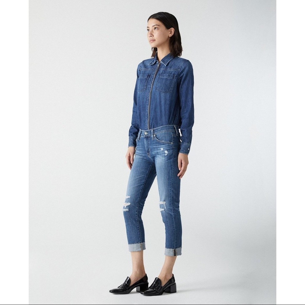 AG Ex-Boyfriend Slim in 11 Years Teal Sky Size 28